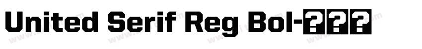 United Serif Reg Bol字体转换